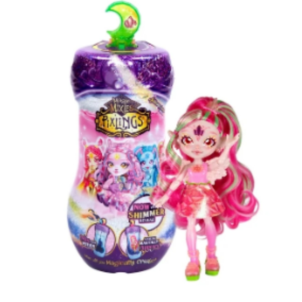 Magic Mixies Pixlings Doll Faye the Fairy Green Diamond 6.5" Toy Magical Potion